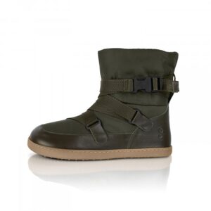 SHAPEN FROSTY 2.0 Olive | Zimní zateplené barefoot sněhule - 40