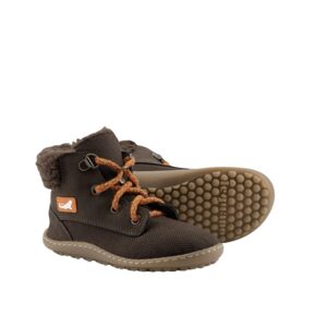 LEGUANITO NICEBARE Brown | Dětské zateplené barefoot boty - 26