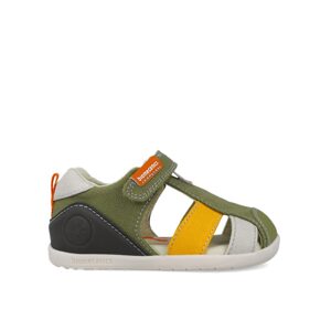 BIOMECANICS SANDÁLY WIDER CANVAS Khaki | Dětské barefoot sandály - 26