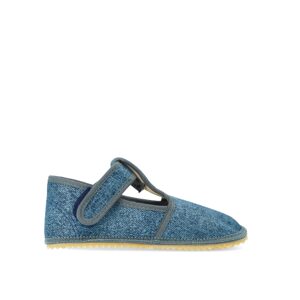 BEDA PAPUČE BF 060010/W/02 SLIM Denim Grey | Dětské barefoot přezůvky - 36