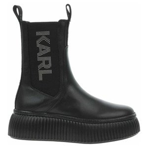 Dámské polokozačky Karl Lagerfeld KL42360 Black Lthr-Mono 40
