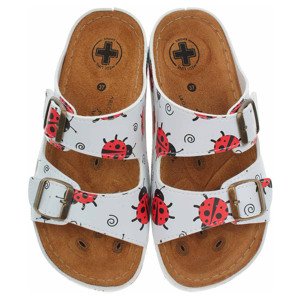 Dámské pantofle Medi Line S182.002 white w-ladybugs 40
