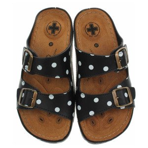 Dámské pantofle Medi Line S182.002 black dots 37