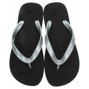 Dámské plážové pantofle Calvin Klein YW0YW01719 00T Black-Silver 40