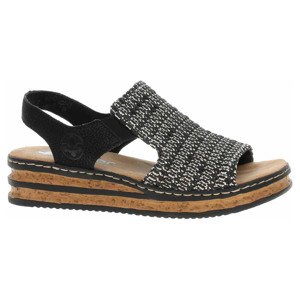 Dámské sandály Rieker 62971-00 schwarz kombi 37