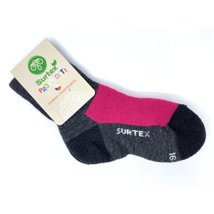 Zimní ponožky Surtex 70% Merino Růžovo šedé Velikost: 30 - 33