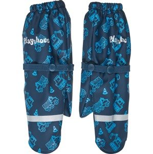 Nepromokavé rukavice s fleecem Playshoes Tmavě modré s bagry Velikost: L