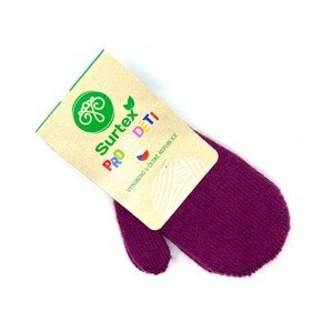 Dětské palčáky Surtex 100% Merino Vínové