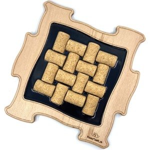 Dřevěné puzzle FunnyTouch - Mřížka, Černá