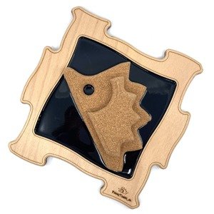Dřevěné puzzle FunnyTouch - Masážní ježek, Černá
