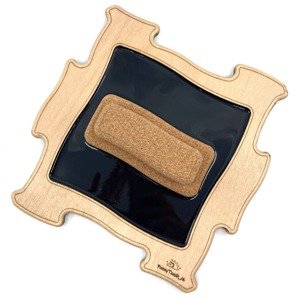 Dřevěné puzzle FunnyTouch - Masážní vlna, Černá