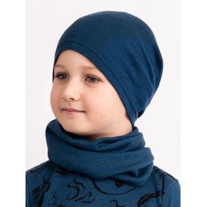 UNUO Dětský merino nákrčník Basic, Petrolejová