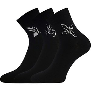 Boma® 3PACK Ponožky Boma Tatoo - mix-černá Velikost: 35-38 (23-25)