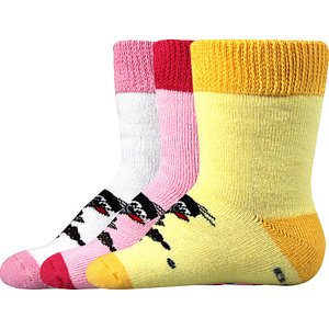 Boma® 3PACK Ponožky Boma Krteček froté - mix B - holka Velikost: 14-17 (9-11)