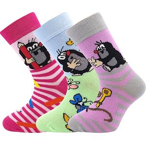 Boma® 3PACK Ponožky Boma Krtek - mix 1-holka Velikost: 30-34 (20-22)