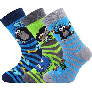 Boma® 3PACK Ponožky Boma Krtek - mix 2-kluk Velikost: 30-34 (20-22)