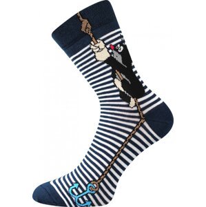 Boma® Ponožky Boma KR 111 pruhované - navy Velikost: 39-42 (26-28)