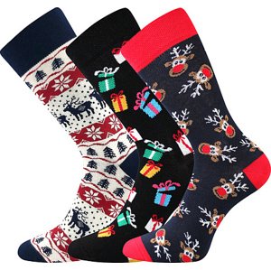 Boma® 3PACK Ponožky Boma Vánoční - mix C Velikost: 35-38 (23-25)