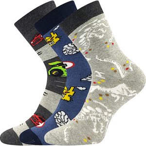 Boma® 3PACK Ponožky Boma Sibiř dětská 07 - mix A - kluk Velikost: 25-29 (17-19)