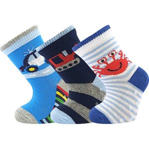 Boma® 3PACK Ponožky Boma Filípek 02 ABS - mix A - kluk Velikost: 14-17 (9-11)