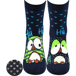 Boma® Ponožky Boma Pruhana ABS 12 - tm.modrá Velikost: 39-42 (26-28)
