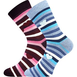 Boma® 2PACK Ponožky Boma Pruhana 2 - mix A Velikost: 39-42 (26-28)