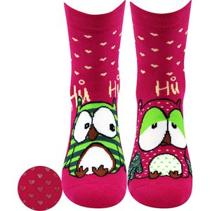 Boma® Ponožky Boma Pruhana ABS 12 - magenta Velikost: 39-42 (26-28)