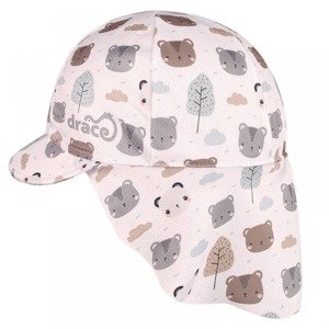 Funkční kšiltovka Dráče Safari Bílá, medvídci - vzor 24 Obvod: 50 - 52 cm