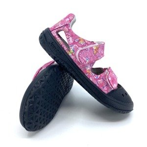 Jonap Fella růžová motýlci Velikost: 27, Vnitřní délka boty: 17,7 cm, Vnitřní šířka boty: 6,9 cm