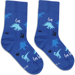 BeLenka Dětské barefootové ponožky Be Lenka Kids - Crew - Dino - Royal Blue Velikost: 23-26