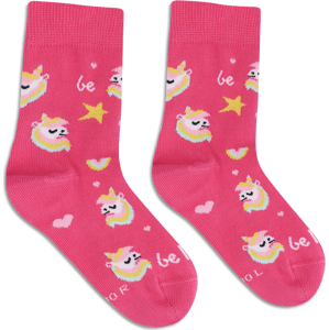 BeLenka Dětské barefootové ponožky Be Lenka Kids - Crew - Unicorn - BubleGum Pink Velikost: 23-26