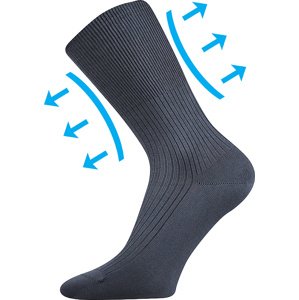 Lonka® Ponožky Lonka Zdravan - tm.šedá Velikost: 41-42 (27-28)