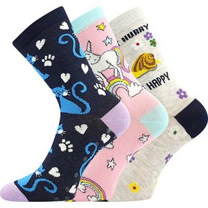 Boma® 3PACK Ponožky Boma Filip 07 ABS - mix C - holka Velikost: 30-34 (20-22)