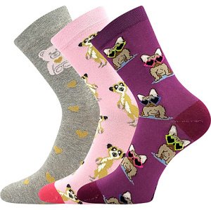 Boma® 3PACK Ponožky Boma 057-21-43 16/XVI - mix D - holka Velikost: 20-24 (14-16)