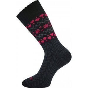 VoXX® Ponožky VoXX Veltra - černá-magenta Velikost: 39-42 (26-28)
